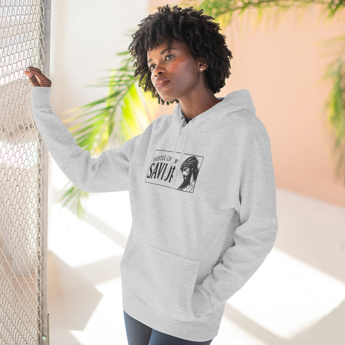 HUSTLE LIKE MY SAVIOR PREMIUM HOODIE