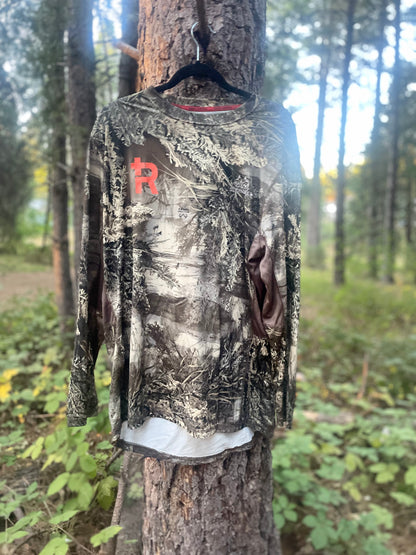#allwegotisallweneed camo hunting long sleeve