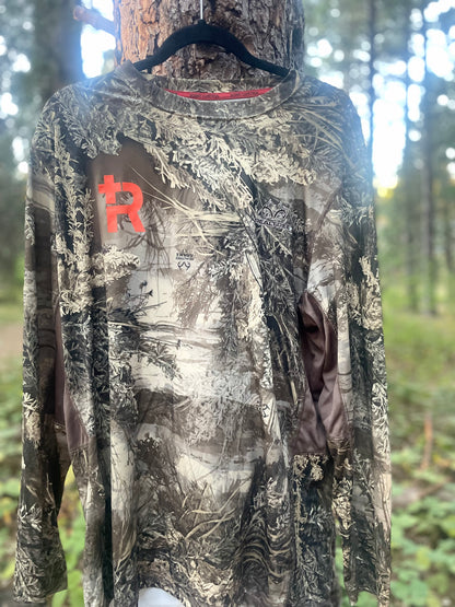 #allwegotisallweneed camo hunting long sleeve